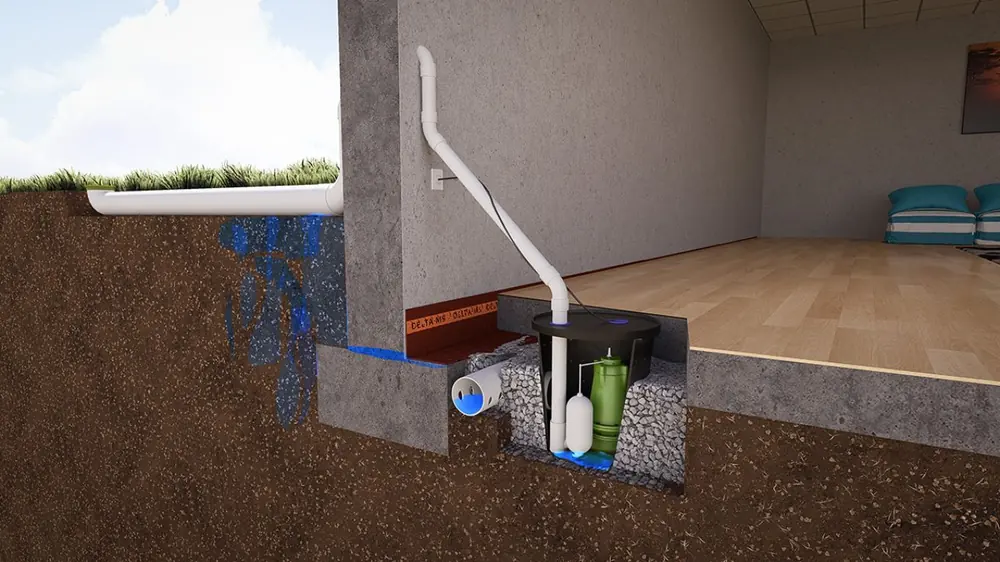 Plumbing penetration through a concrete slab floor during under-slab work